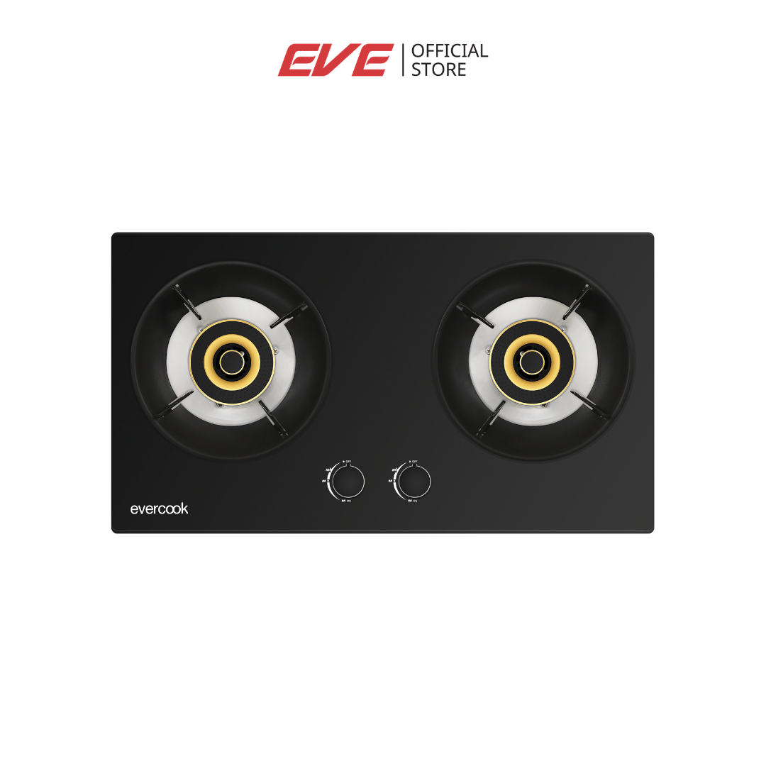 เตาแก๊สแบบฝัง 2 หัว EVE EVERCOOK SMART III 73 ซม. สีดำ_10